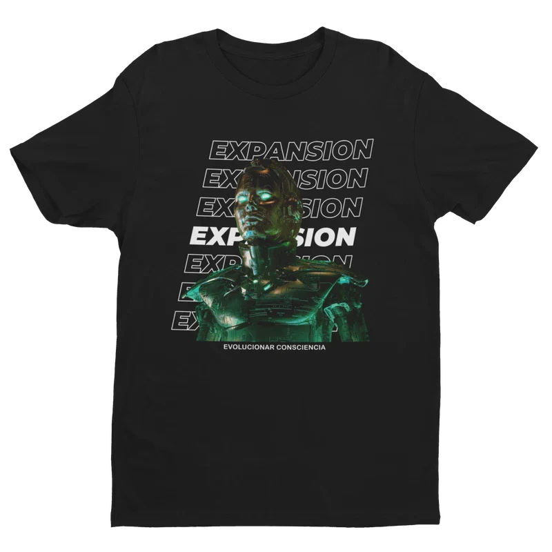 playera de color negro con diseno 2yk robot de inteligencia artificial AI chat gpt grook marca pixsound sku-2YK000001